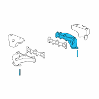 OEM 2007 Hyundai Tiburon Exhaust Manifold Assembly, Right Diagram - 28510-37620