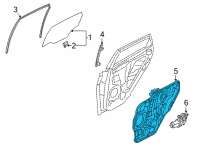 OEM 2021 Hyundai Elantra Panel Assembly-Rear Door Module, LH Diagram - 83471-AB000