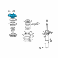 OEM 2020 Honda Civic Rubber, Front Shock Absorber Mounting Diagram - 51670-TBF-A01