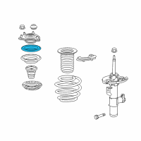 OEM Honda Civic Bearing, Damper Mt Front Diagram - 51726-TBA-A01