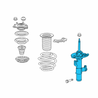 OEM Honda Civic Shock Absorber Unit, Right Front Diagram - 51611-TBF-A01