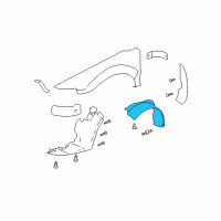 OEM Oldsmobile Liner, Front Wheelhouse Diagram - 22639914