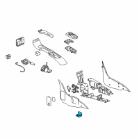 OEM 2005 Chevrolet SSR Holder Asm-Front Floor Console Cup Diagram - 15236865