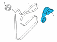 OEM 2022 Hyundai Kona Electric Tensioner Assembly Diagram - 25281-2J001