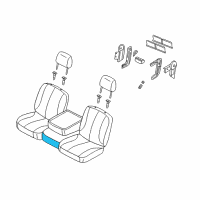 OEM 2006 Dodge Ram 1500 Front Seat Center Cushion Diagram - 1DM181J3AA