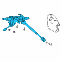 OEM Column Assembly, Steering (Driver Side) Diagram - 53200-TK8-A01