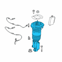 OEM BMW 640i xDrive Gran Turismo Rear Left Air Suspension Struts Diagram - 37-10-6-872-967