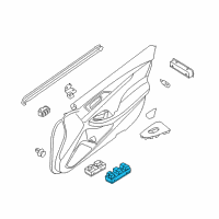 OEM Nissan Maxima Switch Assy-Power Window, Main Diagram - 25401-4RA0A