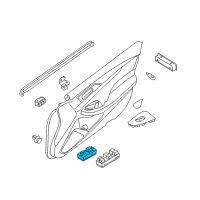 OEM Nissan Maxima Switch Assy-Power Window, Assist Diagram - 25411-4RA0A