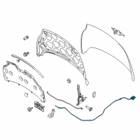 OEM Ford Fiesta Release Cable Diagram - BE8Z-16916-A