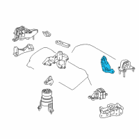 OEM Lexus Bracket, Engine Mount Diagram - 12321-0P100