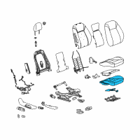 OEM 2018 Buick Regal TourX Seat Cushion Pad Diagram - 39195508