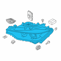 OEM 2018 BMW 340i GT xDrive Left Led Headlight Diagram - 63-11-7-470-423