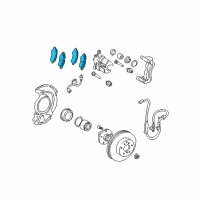 OEM Toyota Camry Front Pads Diagram - 04465-33240