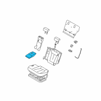 OEM Hyundai Santa Fe 2Nd Seat Armrest Assembly, Left Diagram - 89900-0W510-WKZ