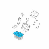 OEM 2008 Hyundai Santa Fe Pad Assembly-2ND Seat Cushion, LH Diagram - 89150-0W500