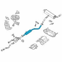 OEM 2015 Jeep Cherokee Intermediate Pipe Diagram - 68349051AA