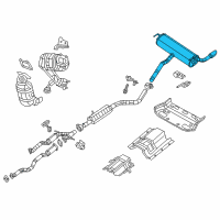 OEM 2019 Jeep Cherokee Exhaust Muffler And Tailpipe Diagram - 68238700AA