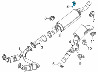 OEM Jeep Wagoneer EXHAUST HANGER Diagram - 68460787AA