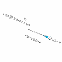 OEM Honda CR-V Boot Set, Outboard Diagram - 44018-T0A-305