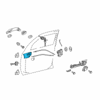 OEM Lexus Front Door Inside Handle Sub-Assembly Left Diagram - 67606-60030-A1