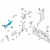 OEM Ford Weatherstrip Pillar Trim Diagram - JL3Z-1503599-AB