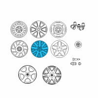 OEM 2003 Toyota Corolla Wheel Cover Diagram - 42621-AB060