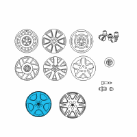 OEM 2005 Toyota Corolla Wheel Cover Diagram - 42621-AB100