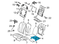 OEM 2020 BMW X6 FOAM ELEMENT, COMFORT SEAT Diagram - 52-10-7-443-446