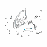 OEM Hyundai Front Door Inside Handle Cable Assembly, Right Diagram - 81372-2D001