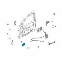 OEM 2002 Hyundai Elantra Interior Door Handle Assembly, Left Diagram - 82610-2D000-CA