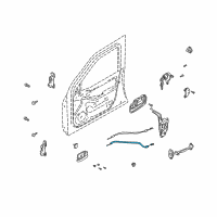 OEM 2002 Hyundai Elantra Door Lock Cable Assembly, Left, Front Diagram - 81391-2D001