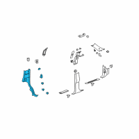 OEM 2008 Chevrolet Suburban 1500 Lock Pillar Trim Diagram - 22871331