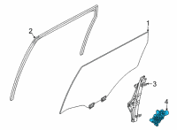 OEM Nissan Rogue Motor Assy-Regulator, LH Diagram - 80731-6RA0A