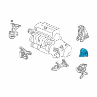 OEM Acura Rubber Assembly, Rear Engine Mounting Diagram - 50810-S7C-003