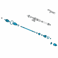 OEM Acura RSX Driveshaft Assembly, Passenger Side Diagram - 44305-S6M-950