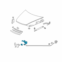 OEM 2007 Acura RL Lock Assembly, Hood Diagram - 74120-SJA-A02