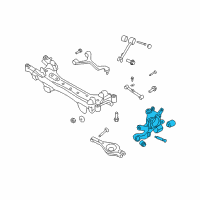 OEM 2007 Hyundai Sonata Carrier Assembly-Rear Axle, LH Diagram - 52710-3K040