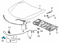 OEM 2021 Acura TLX Latch Assembly, Remote Diagram - 74125-TGV-A01