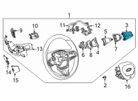 OEM Chevrolet Trailblazer Radio Switch Diagram - 13541207