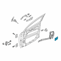 OEM 2022 Hyundai Kona Interior Door Handle Assembly, Left Diagram - 82610-J9000-TRY