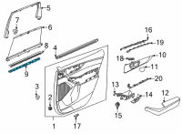 OEM 2022 Acura MDX Support R, Weatherstrip Diagram - 83711-TYA-A31