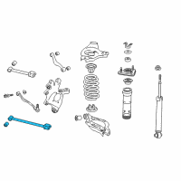 OEM 2018 Lexus IS350 Rear Suspension Control Arm Assembly, No.1 Diagram - 48710-30240