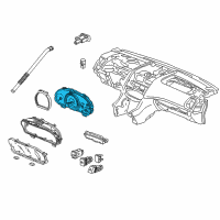 OEM 2003 Honda Accord Meter Assembly, Speed & Tacho & Fuel & Temperature Diagram - 78120-SDN-A51