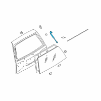 OEM 1998 Nissan Pathfinder Stay Assy-Hatch Glass Window Diagram - 90460-0W001