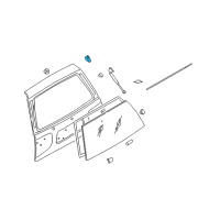 OEM 1989 Nissan Pathfinder Hinge Assembly Back Door LH Diagram - 90321-41G02