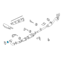 OEM Ford F-250 Super Duty Exhaust Pipe Gasket Diagram - 7C3Z-6L612-B