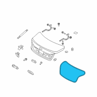 OEM 2011 Hyundai Genesis Weather Strip-Trunk Lid Diagram - 87321-3M001