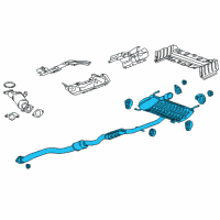 OEM Cadillac Muffler & Pipe Diagram - 23328468