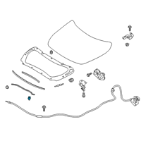 OEM 2008 Nissan Altima Clamp-Rod Hood Diagram - 65722-JA000